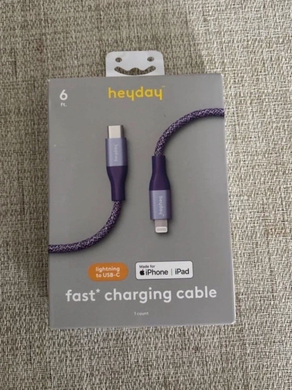 Heyday braided charging cable